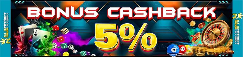 BONUS CASHBACK MINGGUAN 5%